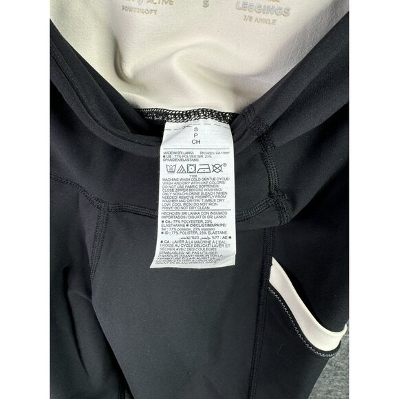 Old Navy Active Powersoft High-Rise 7/8 Ankle Leggings S Black/cream‎ athleisure - Picture 3 of 6
